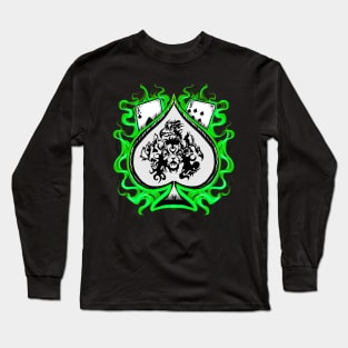 Ace of spades green Long Sleeve T-Shirt